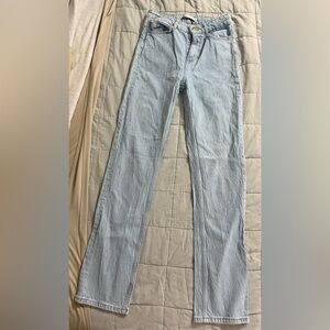 Zara Light Blue Straight Leg Jeans